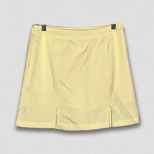 Vintage Ashworth Y2K Micro Mini Skort Built-In Shorts Banana Yellow Women’s sz 4